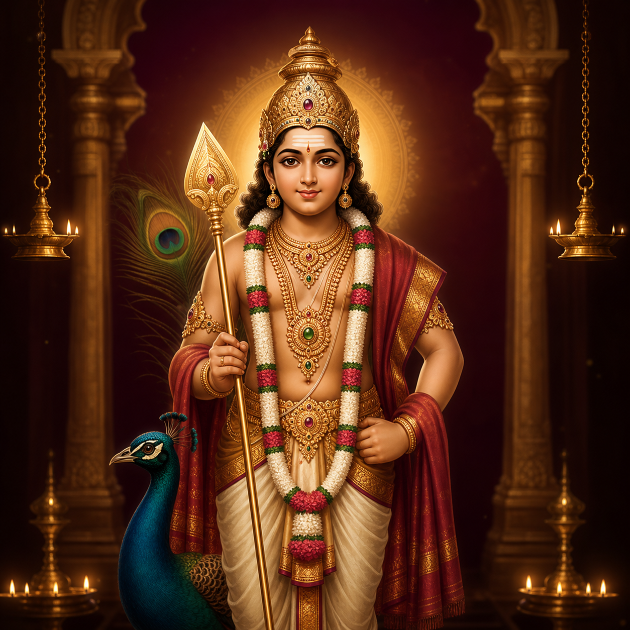 Lord Murugan with Vel